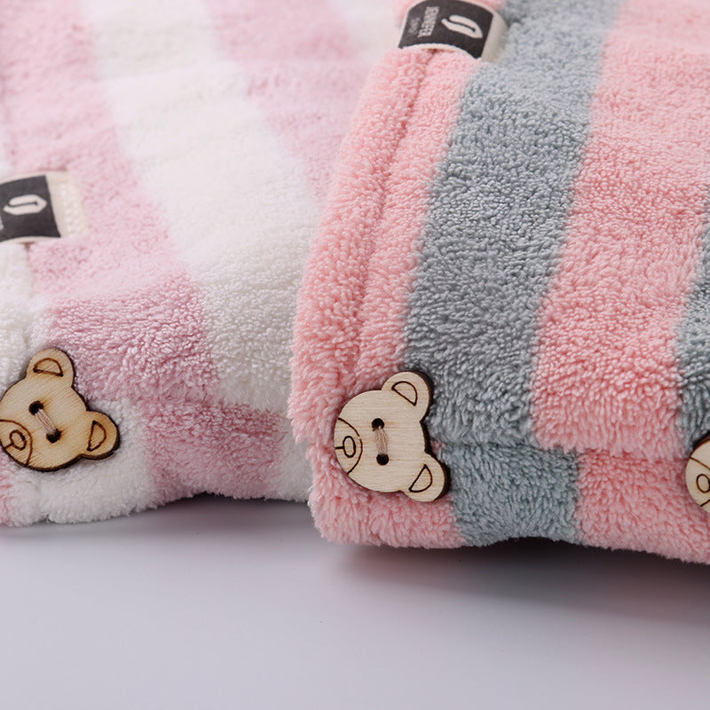 Double-Layer Hair Drying Cap – Quick Dry & Cute