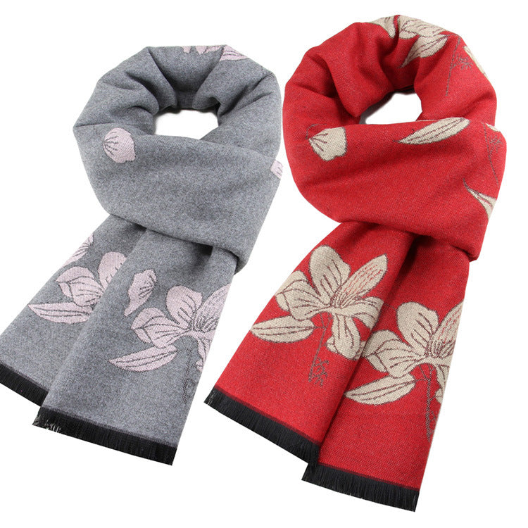 Winter Warm Versatile Mothers Gift Scarf Festive Red Styled