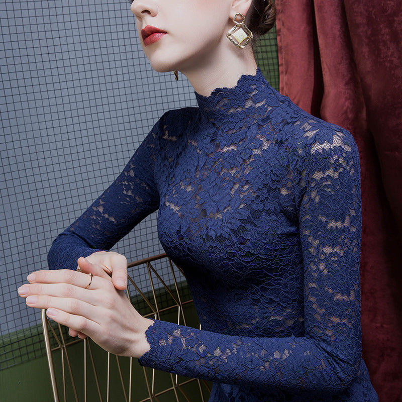 Elegant Lace Base Layer Shirt for Women