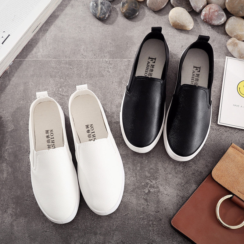 Women’s White Slip-On Shoes – Comfy, Flat & Stylish