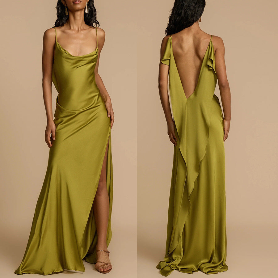 2026 Summer Sling Split Dress - INS Vacation & Leisure Wear
