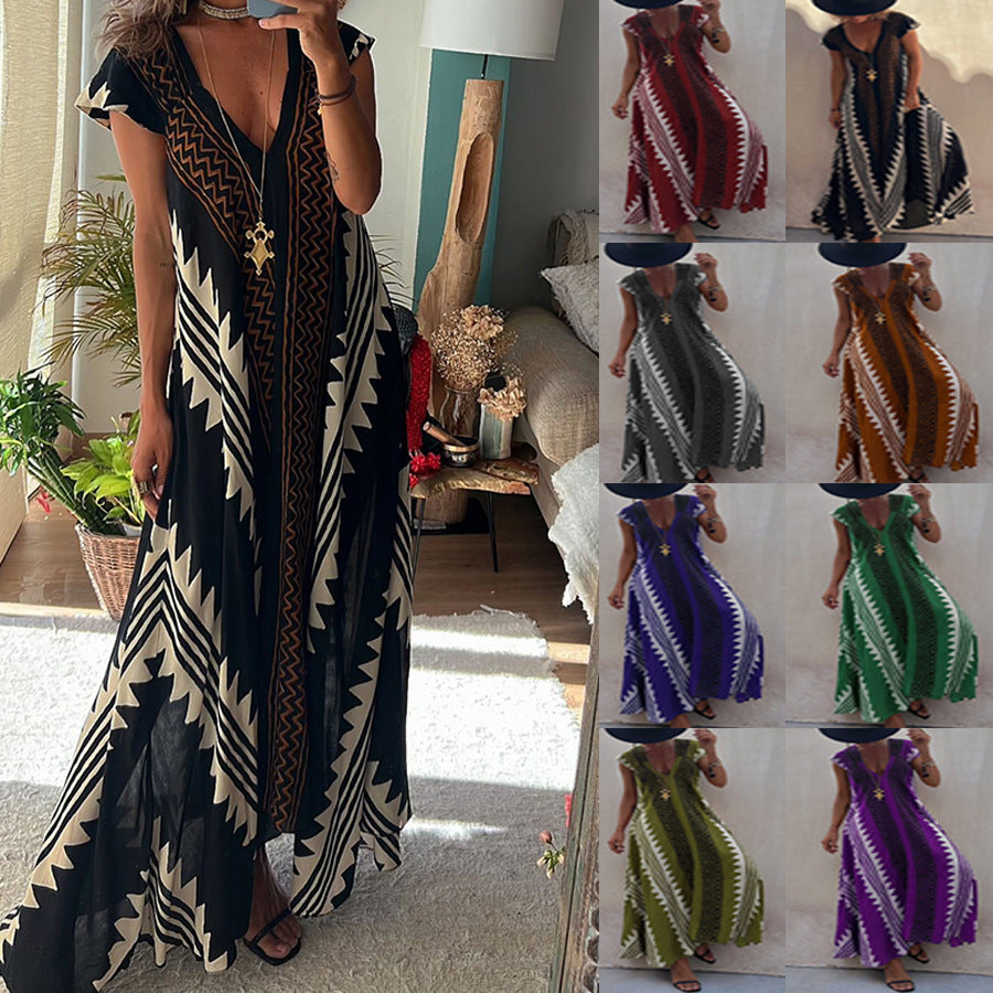 2026 Oversized Swing Vacation Dress - Amazon INS Style Casual Holiday Wear
