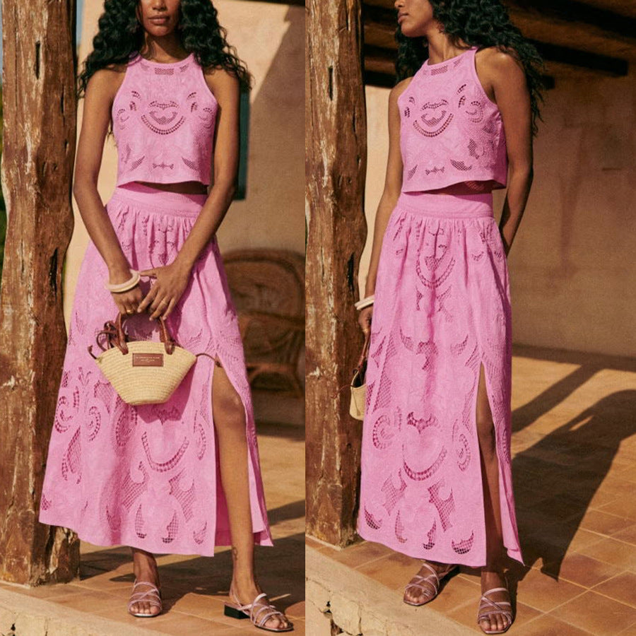 026 Sleeveless Pocket Two-Piece Suit - INS Casual Loose Vacation Split Set