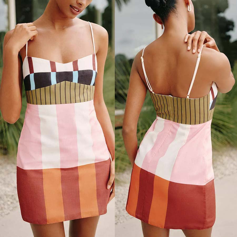 2026 Positioning Printed Suspender Dress - INS Casual Vacation & Holiday Fashion
