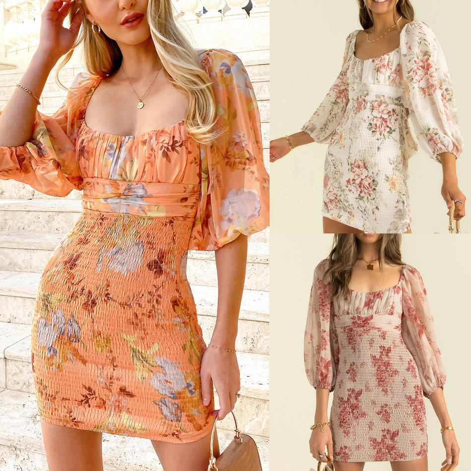 Chest-Wrapped Pleated Dress - 2026 "INS" Chiffon Vacation Luxe