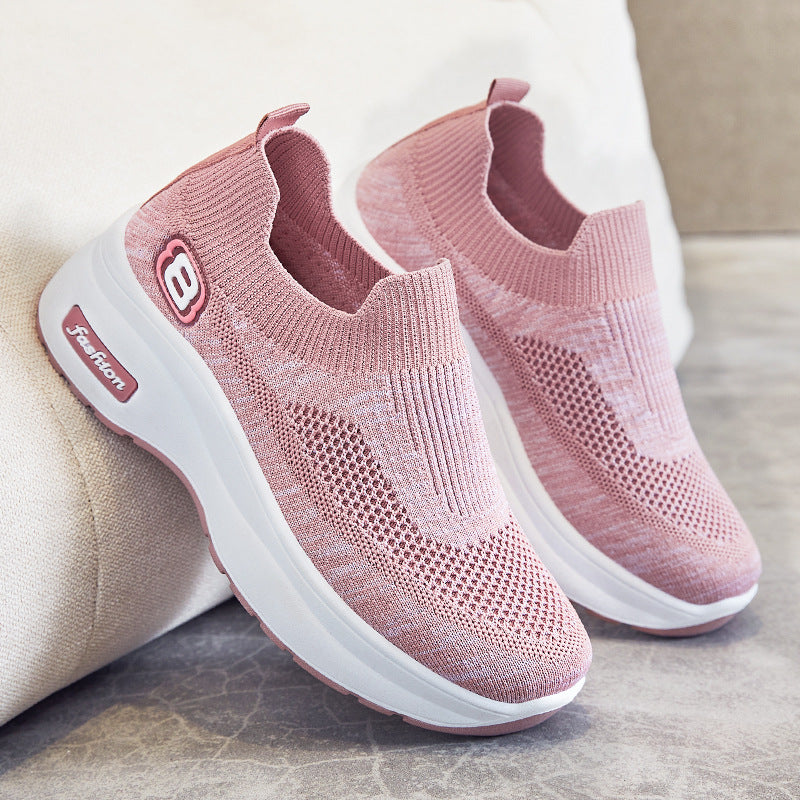 2026 Spring Height-Increasing Sneakers – Breathable Thick-Sole Fashion