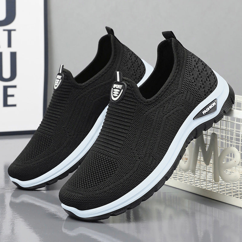 2026 Spring Men's Slip-On Sneakers – Breathable "Dad Shoes" for Ultimate Comfort
