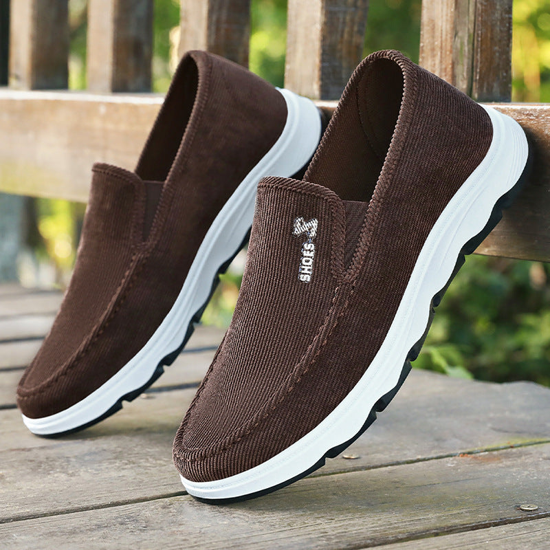 2026 Spring Men's Casual Canvas Shoes – Slip-On "Dad Shoes" & Wholesale Single Shoes
