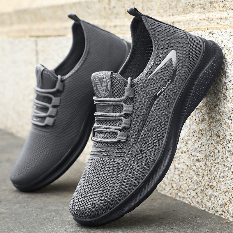 2026 Men's Fly-Knit Walking Sneakers – Breathable "Non-Stinky" Soft-Sole Sports Shoes