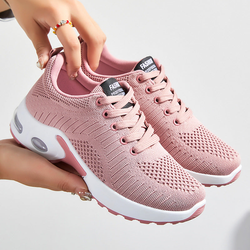 2026 Spring Women's "Aero-Luxe" Air-Cushion Running Shoes – Front Lace-Up Export Fashion