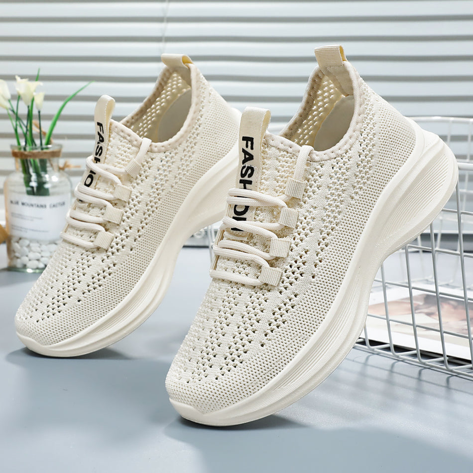 2026 Spring Korean Style Fly-Knit Breathable Fashion Sneakers