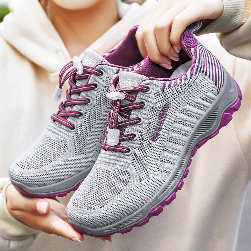 2026 Spring New Couple’s Sneakers: Live-Stream Trending Fly-Knit Walking Shoes