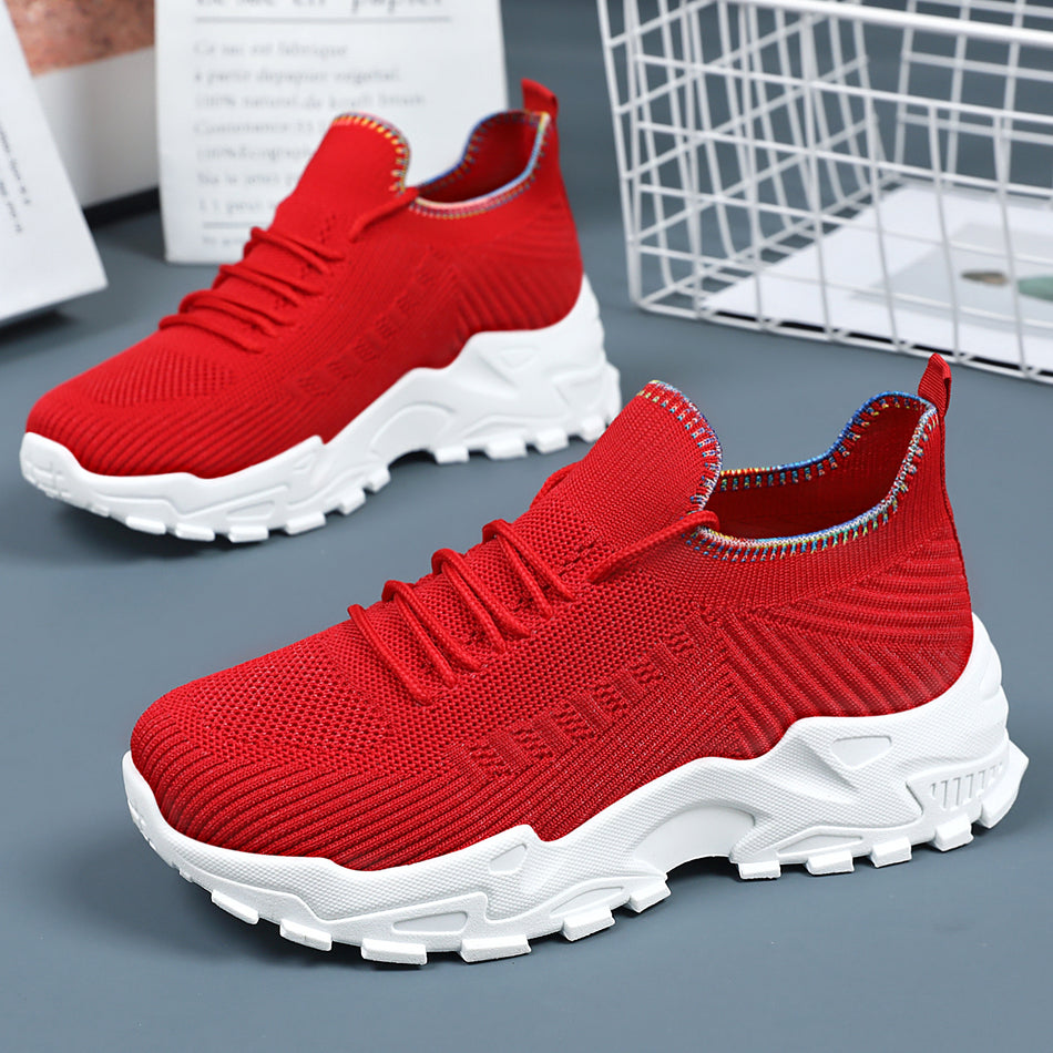 2026 Spring Global Edit: All-Matching Breathable Mesh Sneakers | Cross-Border Height-Increasing "Not Tired" Mom Shoes