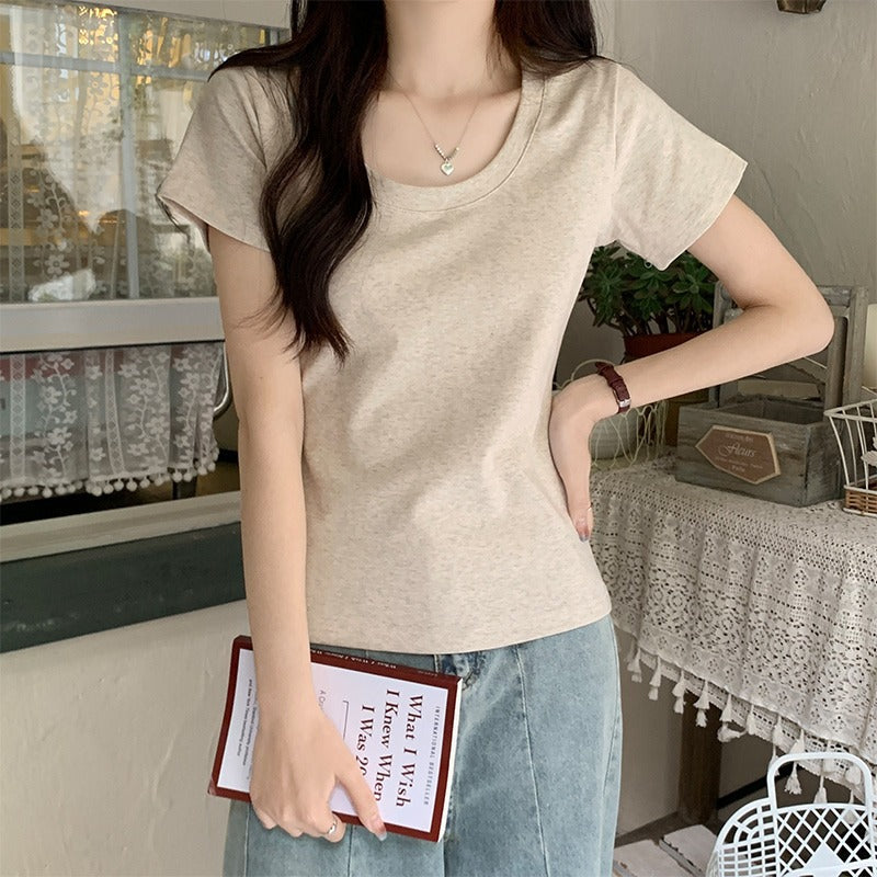 Cotton U-Neck Slim Fit Summer Women’s Top