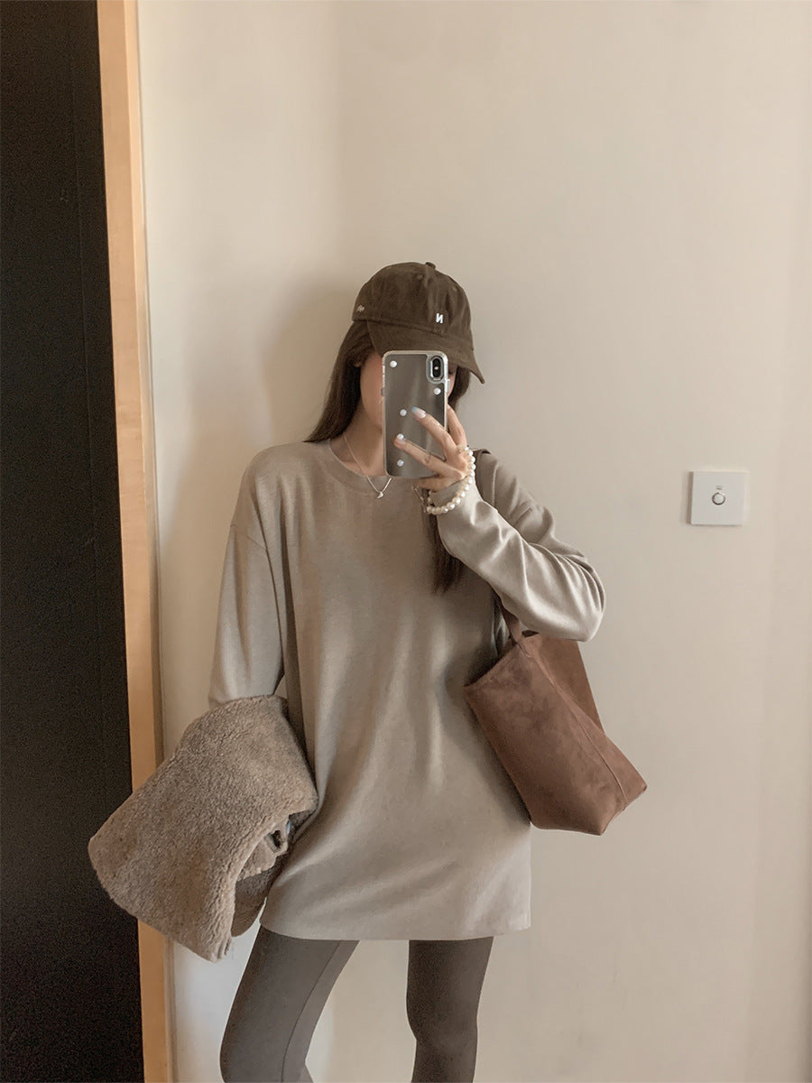 German Velvet Women Crew Neck Winter Base Top