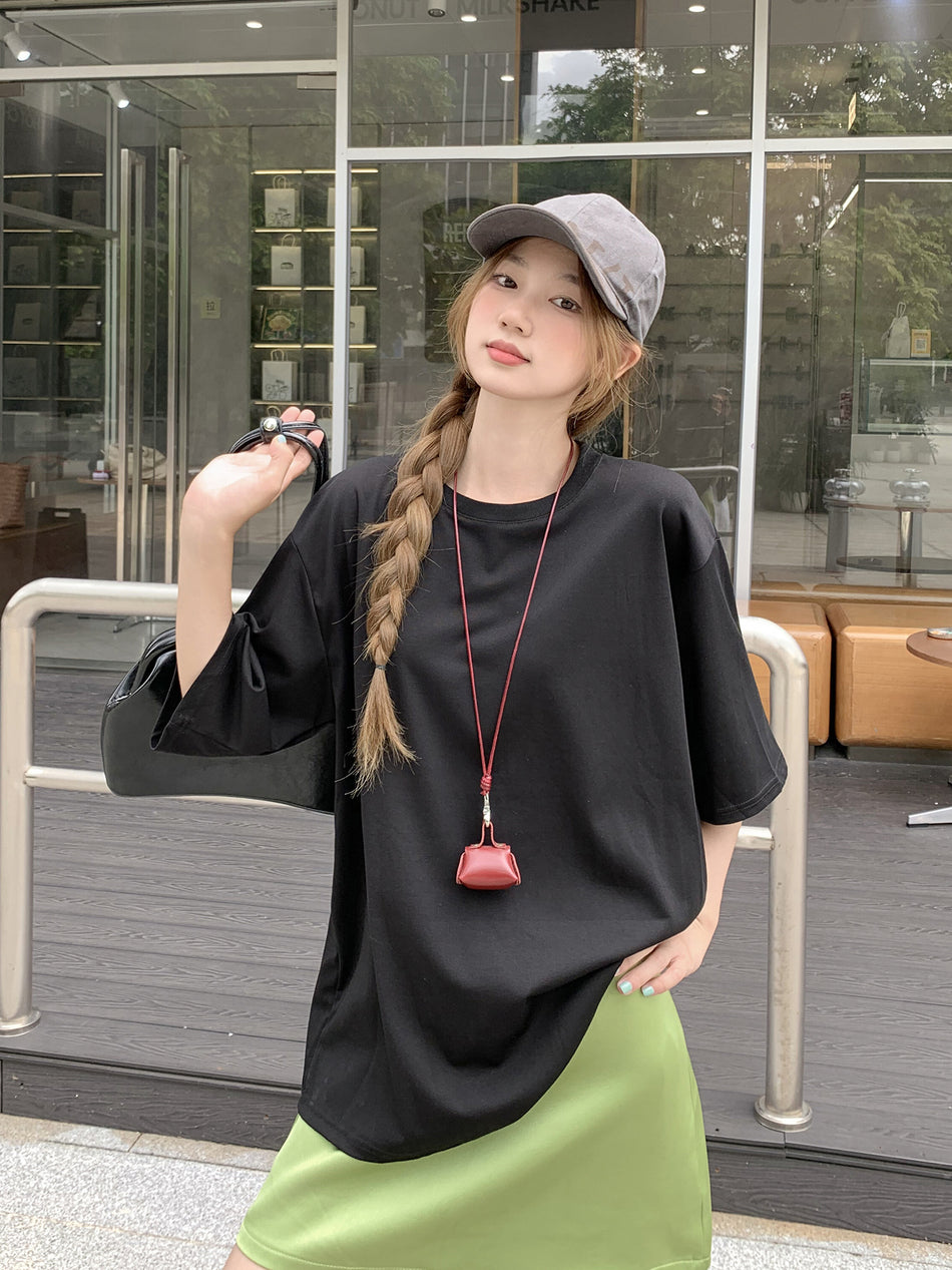 Korean Slim Waist Short Sleeve T-Shirt Women Summer