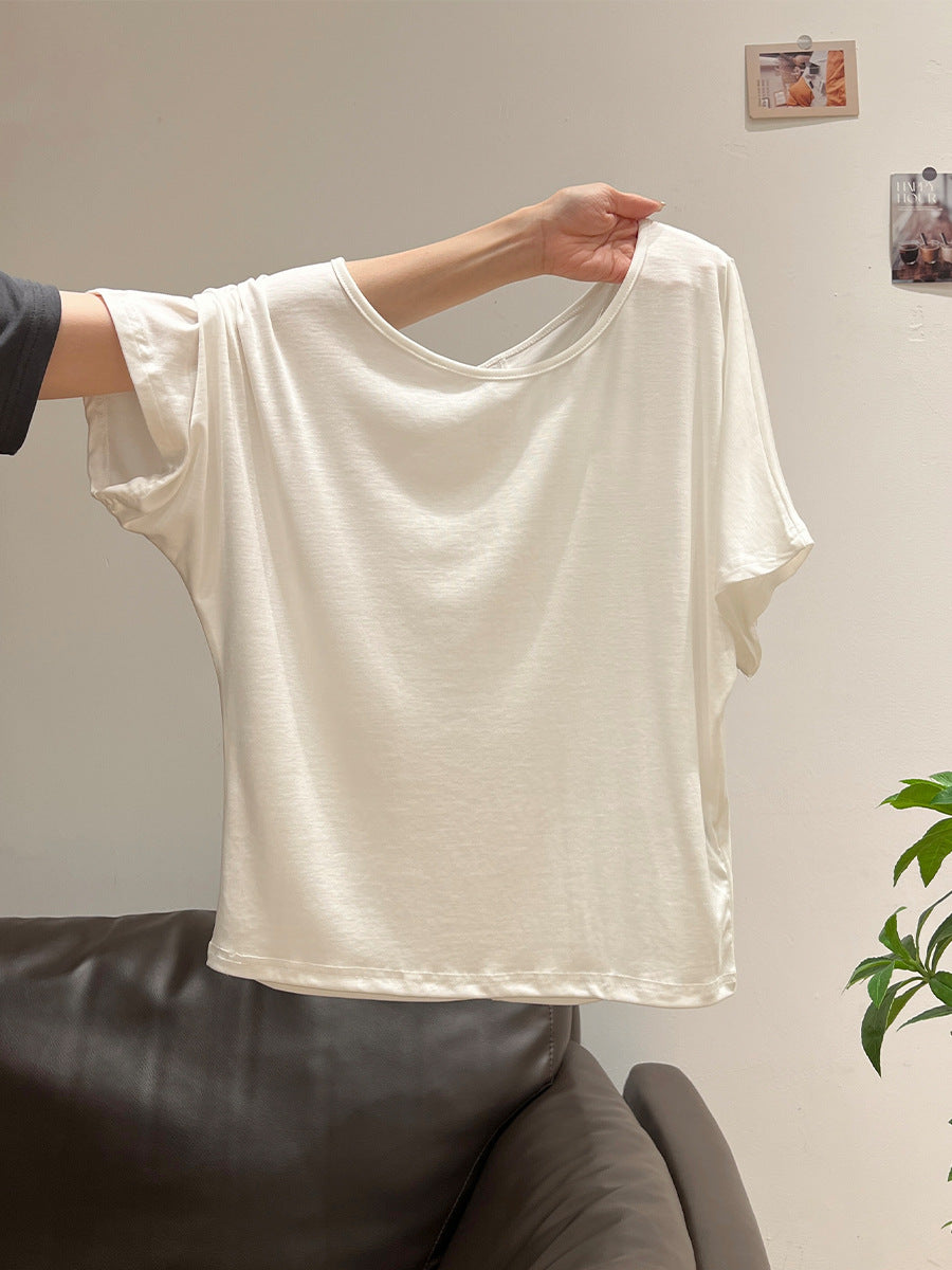 High-End Loose Fit Short Sleeve T-Shirt Women 2026