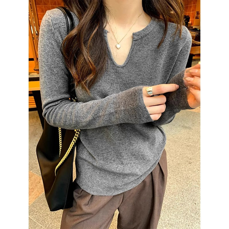 Women's Soft Loose Knit Pullover Long Sleeve Top