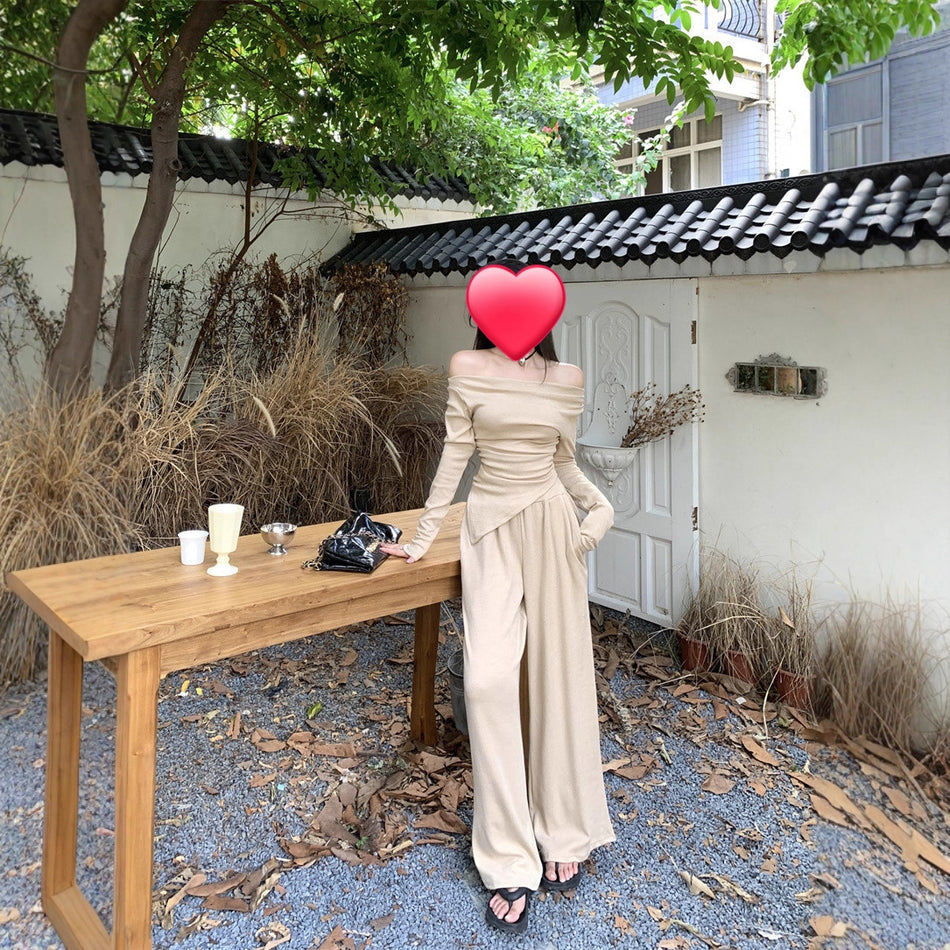 Women’s Knitted Top & Pants Set 2025 Autumn Style