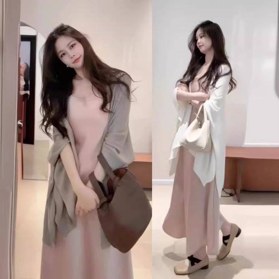 Women Ice Silk Cardigan Shawl Summer Sun Protection