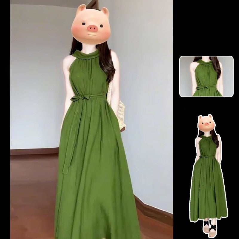 Women Mori Style Off-Shoulder Holiday Maxi Dress