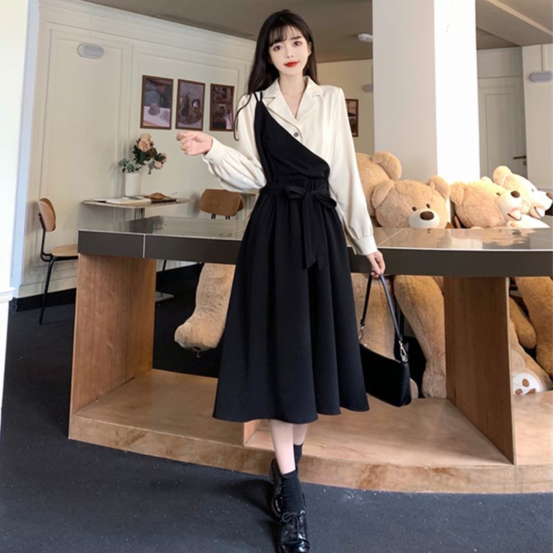 French Plus Size Two Piece Midi Dress Women 2025