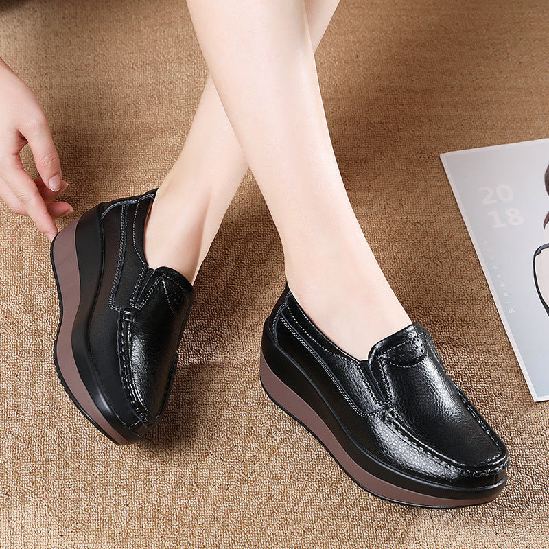 Women Korean Thick Sole Slip-On Sneakers