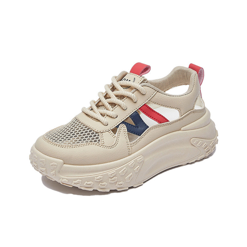 Women’s Hollow Mesh Sneakers Thick Sole