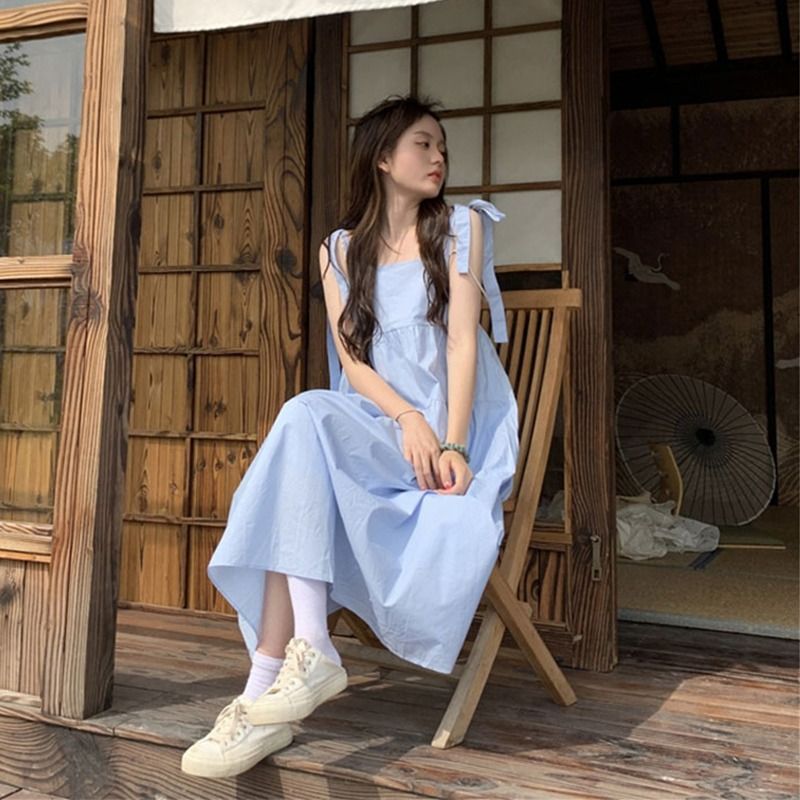 2026 White Fairy Suspender A-Line Long Dress Women