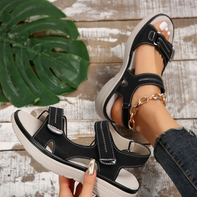 Women’s Thick Sole Velcro Sandals Casual Summer Shoes