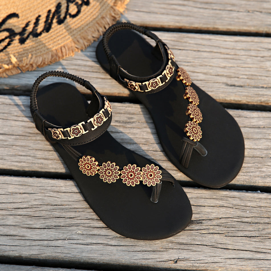 Women’s Flat Thong Toe Roman Sandals Bohemian Summer Shoes