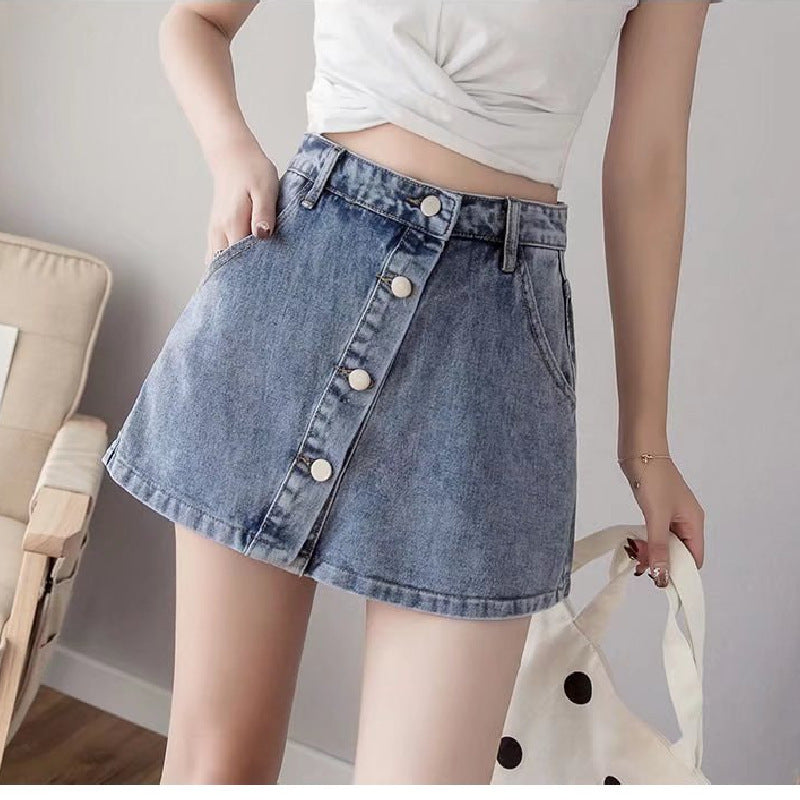 Women’s Plus Size High Waist Denim Skirt Loose Summer Fit