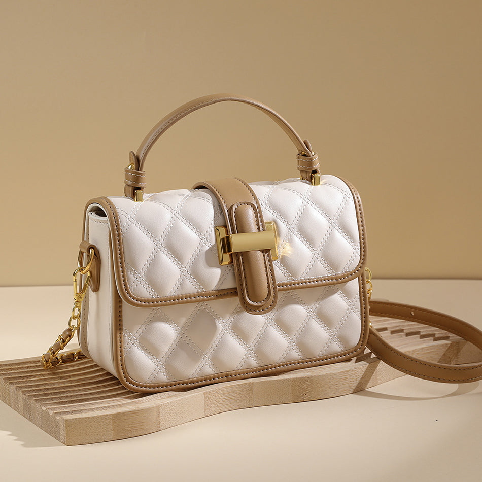 Quilted Chain Small Square Crossbody Bag for Women