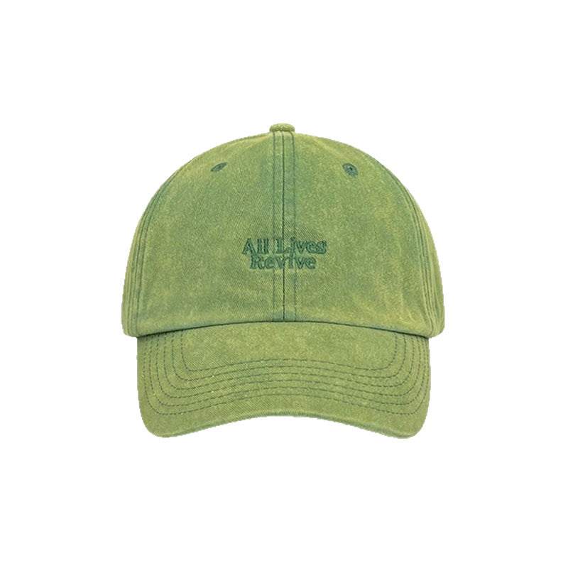 Japanese Retro Washed Baseball Cap Embroidered Duckbill Hat