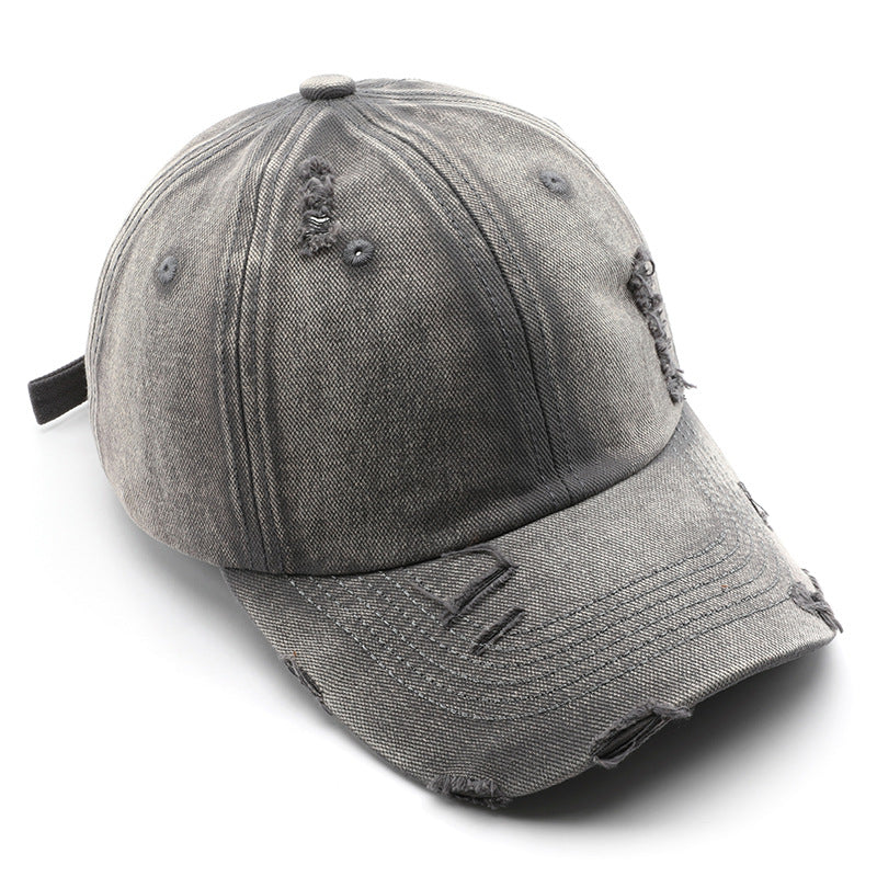 Japanese Retro Washed Baseball Cap Distressed Sun Visor Hat