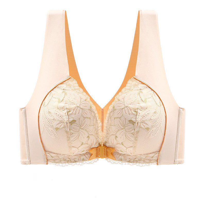 Seamless Front Clasp Push Up Bra with Architectural Vest Support