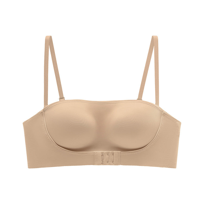 Seamless Invisible Strapless Push Up Bra with Non Slip Grip