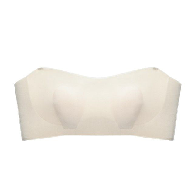 Seamless Non-Slip Bandeau with Thin Rabbit Ear Push-Up Support