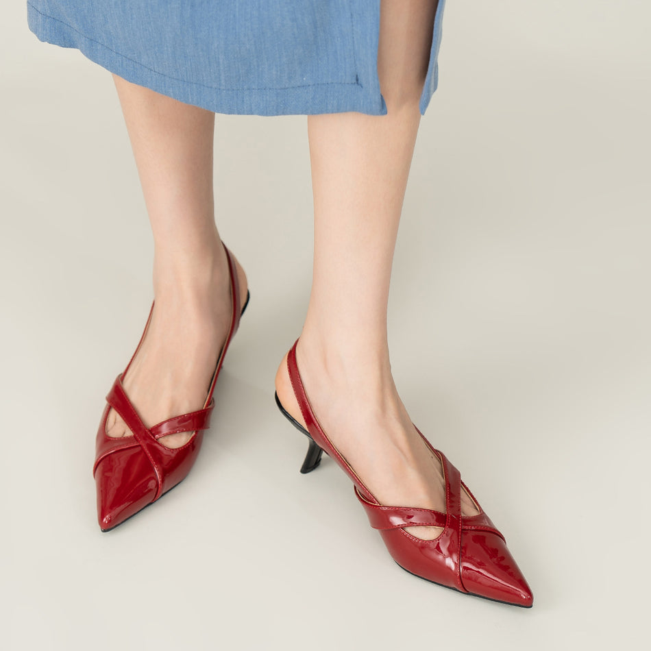Pointed Toe Thin Heel Buckle Sandals for Women Summer
