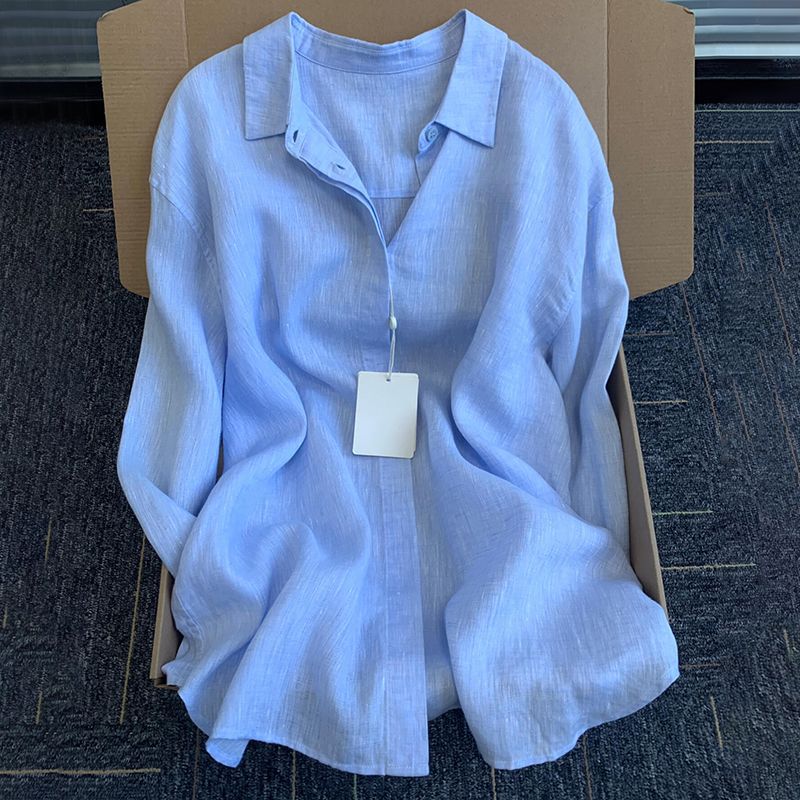 Airy Cotton-Linen Long Sleeve Sun Protection Cardigan