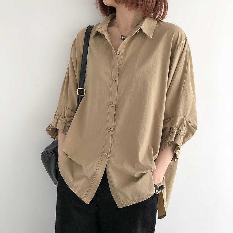 Graceful Lantern Sleeve Blouse in Breathable Summer Crepe