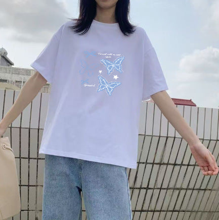 Signature Round Neck Half-Sleeve Tee in Premium Cotton