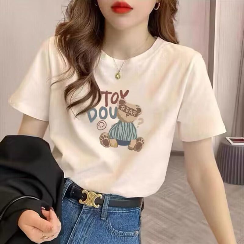 Sculpted Shoulder Cotton Tee in Refined Apricot