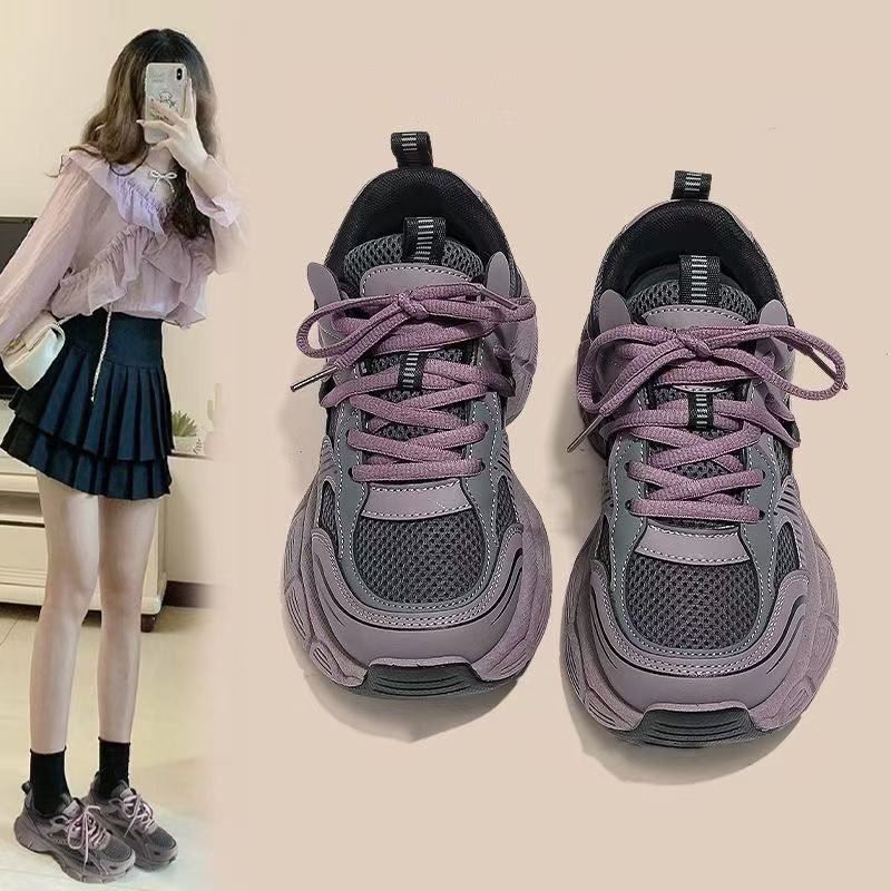 Lightweight Mesh Shoes with Breathable Chunky Sole