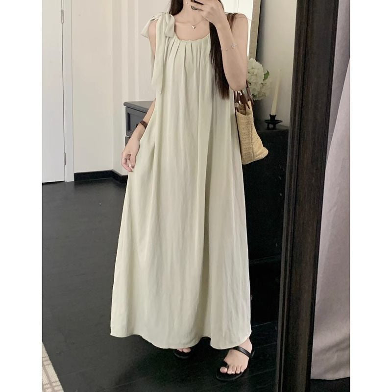 Sleeveless Backless Long Vacation Dress