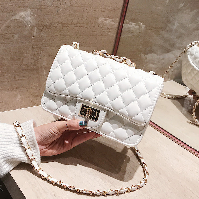 Quilted Chain Small Square Crossbody Shoulder Bag