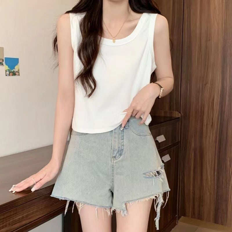 Women's Loose Fit Cotton Sleeveless Camisole Base Layer Top