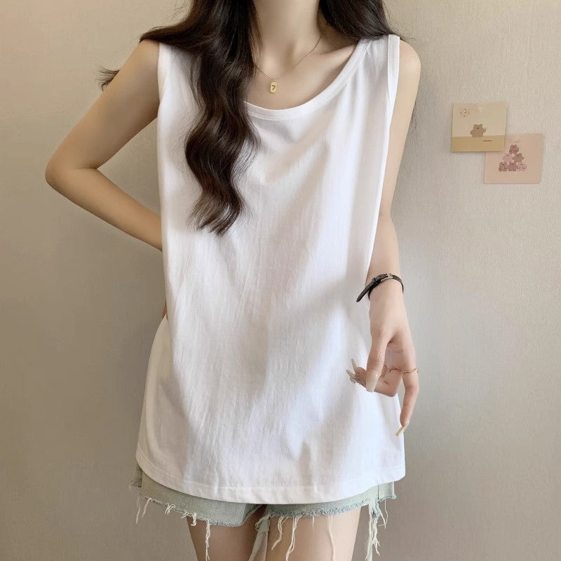 Women's Loose Fit Sleeveless Cotton Graphic Tank Top