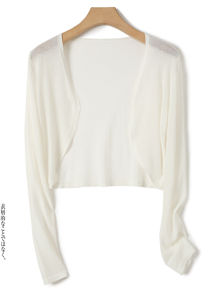 Women’s Short Knit Sun Protection Shawl Cardigan