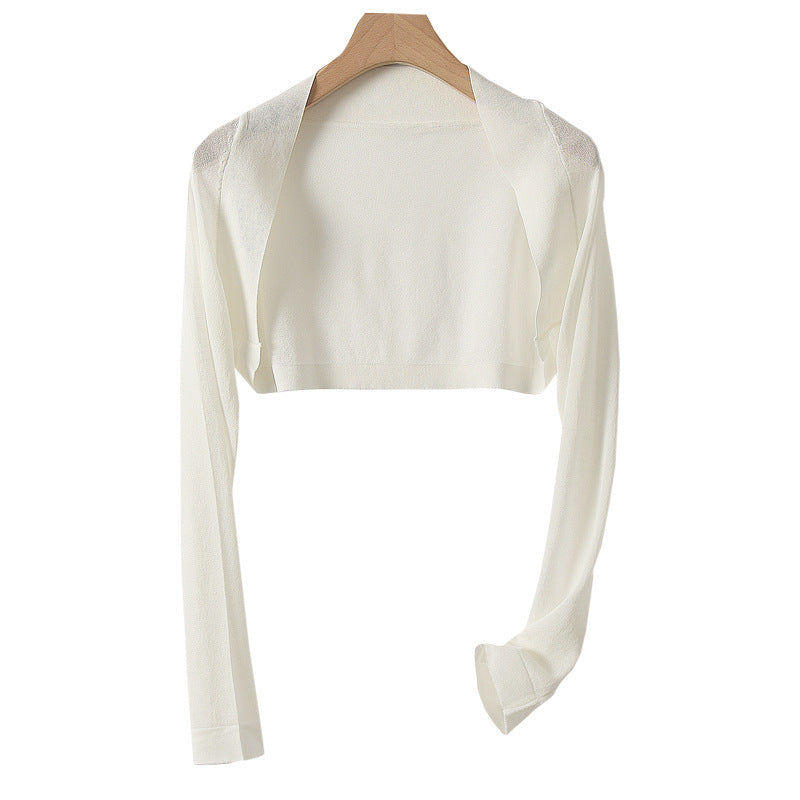 Women’s Summer Knit Short Cardigan Air Conditioning Shawl Jacket
